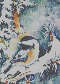 Wings Of Winter Joanne Wilson Oshkosh WI watercolor